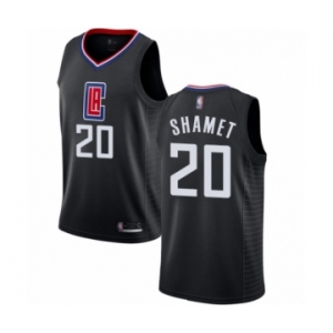 Men's Los Angeles Clippers #20 Landry Shamet Authentic Black Basketball Jersey Statement Edition