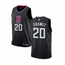 Men's Los Angeles Clippers #20 Landry Shamet Swingman Black Basketball Jersey Statement Edition