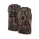 Men's Los Angeles Clippers #20 Landry Shamet Swingman Camo Realtree Collection Basketball Jersey