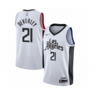 Men's Los Angeles Clippers #21 Patrick Beverley Authentic White Basketball Jersey - 2019-20 City Edition