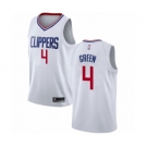 Men's Los Angeles Clippers #4 JaMychal Green Authentic White Basketball Jersey - Association Edition