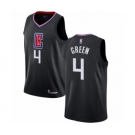 Men's Los Angeles Clippers #4 JaMychal Green Swingman Black Basketball Jersey Statement Edition