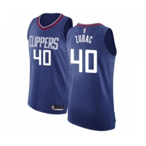 Men's Los Angeles Clippers #40 Ivica Zubac Authentic Blue Basketball Jersey - Icon Edition