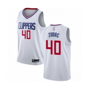 Men's Los Angeles Clippers #40 Ivica Zubac Swingman White Basketball Jersey - Association Edition