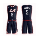 Men's Los Angeles Clippers #5 Montrezl Harrell Swingman Navy Blue Basketball Suit Jersey - City Edition