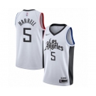 Men's Los Angeles Clippers #5 Montrezl Harrell Swingman White Basketball Jersey - 2019-20 City Edition