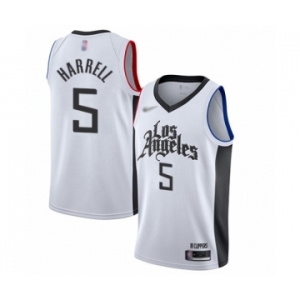 Men's Los Angeles Clippers #5 Montrezl Harrell Swingman White Basketball Jersey - 2019-20 City Edition