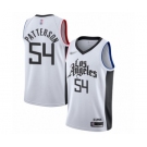 Men's Los Angeles Clippers #54 Patrick Patterson Authentic White Basketball Jersey - 2019-20 City Edition