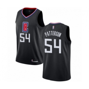 Men's Los Angeles Clippers #54 Patrick Patterson Swingman Black Basketball Jersey Statement Edition