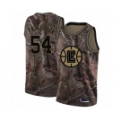 Men's Los Angeles Clippers #54 Patrick Patterson Swingman Camo Realtree Collection Basketball Jersey