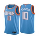 Men's Nike Los Angeles Clippers #10 Jerome Robinson Authentic Blue NBA Jersey - City Edition