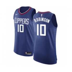 Men's Nike Los Angeles Clippers #10 Jerome Robinson Authentic Blue NBA Jersey - Icon Edition