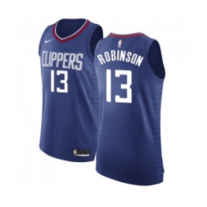 Men's Nike Los Angeles Clippers #13 Jerome Robinson Authentic Blue NBA Jersey - Icon Edition