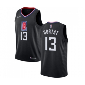 Men's Nike Los Angeles Clippers #13 Marcin Gortat Swingman Black NBA Jersey Statement Edition