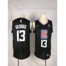 Men's Nike Los Angeles Clippers #13 Paul George Authentic Black NBA Jersey Statement Edition