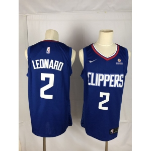 Men's Nike Los Angeles Clippers #2 Kawhi Leonard Authentic Blue NBA Jersey - Icon Edition