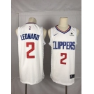 Men's Nike Los Angeles Clippers #2 Kawhi Leonard Authentic White NBA Jersey - Association Edition