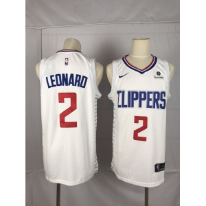 Men's Nike Los Angeles Clippers #2 Kawhi Leonard Authentic White NBA Jersey - Association Edition