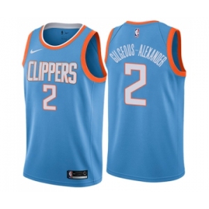 Men's Nike Los Angeles Clippers #2 Shai Gilgeous-Alexander Swingman Blue NBA Jersey - City Edition