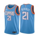 Men's Nike Los Angeles Clippers #21 Patrick Beverley Swingman Blue NBA Jersey - City Edition