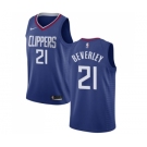 Men's Nike Los Angeles Clippers #21 Patrick Beverley Swingman Blue Road NBA Jersey - Icon Edition