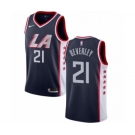 Men's Nike Los Angeles Clippers #21 Patrick Beverley Swingman Navy Blue NBA Jersey - City Edition