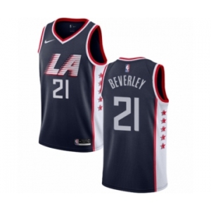 Men's Nike Los Angeles Clippers #21 Patrick Beverley Swingman Navy Blue NBA Jersey - City Edition