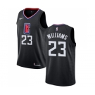 Men's Nike Los Angeles Clippers #23 Louis Williams Swingman Black Alternate NBA Jersey Statement Edition