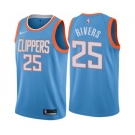 Men's Nike Los Angeles Clippers #25 Austin Rivers Authentic Blue NBA Jersey - City Edition