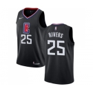 Men's Nike Los Angeles Clippers #25 Austin Rivers Swingman Black Alternate NBA Jersey Statement Edition