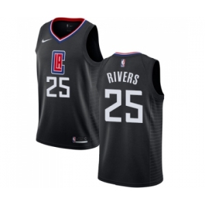 Men's Nike Los Angeles Clippers #25 Austin Rivers Swingman Black Alternate NBA Jersey Statement Edition