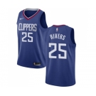 Men's Nike Los Angeles Clippers #25 Austin Rivers Swingman Blue Road NBA Jersey - Icon Edition