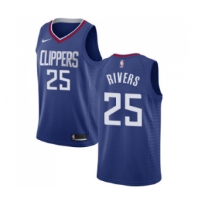 Men's Nike Los Angeles Clippers #25 Austin Rivers Swingman Blue Road NBA Jersey - Icon Edition