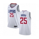 Men's Nike Los Angeles Clippers #25 Austin Rivers Swingman White NBA Jersey - Association Edition