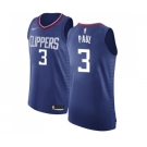 Men's Nike Los Angeles Clippers #3 Chris Paul Authentic Blue Road NBA Jersey - Icon Edition