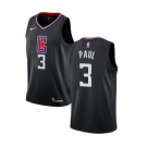 Men's Nike Los Angeles Clippers #3 Chris Paul Swingman Black Alternate NBA Jersey Statement Edition