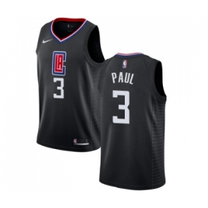 Men's Nike Los Angeles Clippers #3 Chris Paul Swingman Black Alternate NBA Jersey Statement Edition