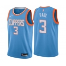 Men's Nike Los Angeles Clippers #3 Chris Paul Swingman Blue NBA Jersey - City Edition