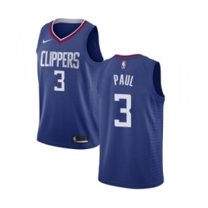 Men's Nike Los Angeles Clippers #3 Chris Paul Swingman Blue Road NBA Jersey - Icon Edition