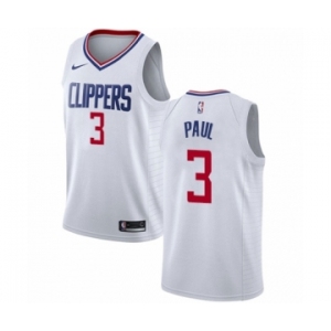 Men's Nike Los Angeles Clippers #3 Chris Paul Swingman White NBA Jersey - Association Edition