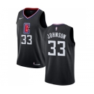 Men's Nike Los Angeles Clippers #33 Wesley Johnson Swingman Black Alternate NBA Jersey Statement Edition