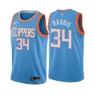 Men's Nike Los Angeles Clippers #34 Tobias Harris Swingman Blue NBA Jersey - City Edition