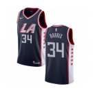 Men's Nike Los Angeles Clippers #34 Tobias Harris Swingman Navy Blue NBA Jersey - City Edition