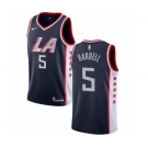 Men's Nike Los Angeles Clippers #5 Montrezl Harrell Authentic Navy Blue NBA Jersey - City Edition