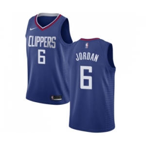 Men's Nike Los Angeles Clippers #6 DeAndre Jordan Swingman Blue Road NBA Jersey - Icon Edition