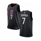 Men's Nike Los Angeles Clippers #7 Sam Dekker Swingman Black Alternate NBA Jersey Statement Edition