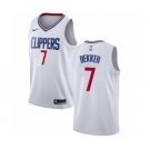 Men's Nike Los Angeles Clippers #7 Sam Dekker Swingman White NBA Jersey - Association Edition