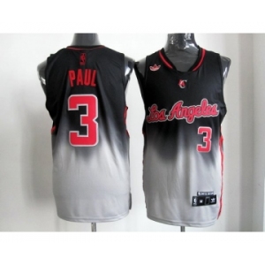nba los angeles clippers #3 paul black-grey