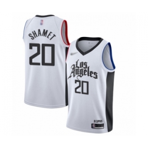Women's Los Angeles Clippers #20 Landry Shamet Swingman White Basketball Jersey - 2019-20 City Edition
