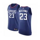 Women's Los Angeles Clippers #23 Lou Williams Authentic Blue Basketball Jersey - Icon Edition